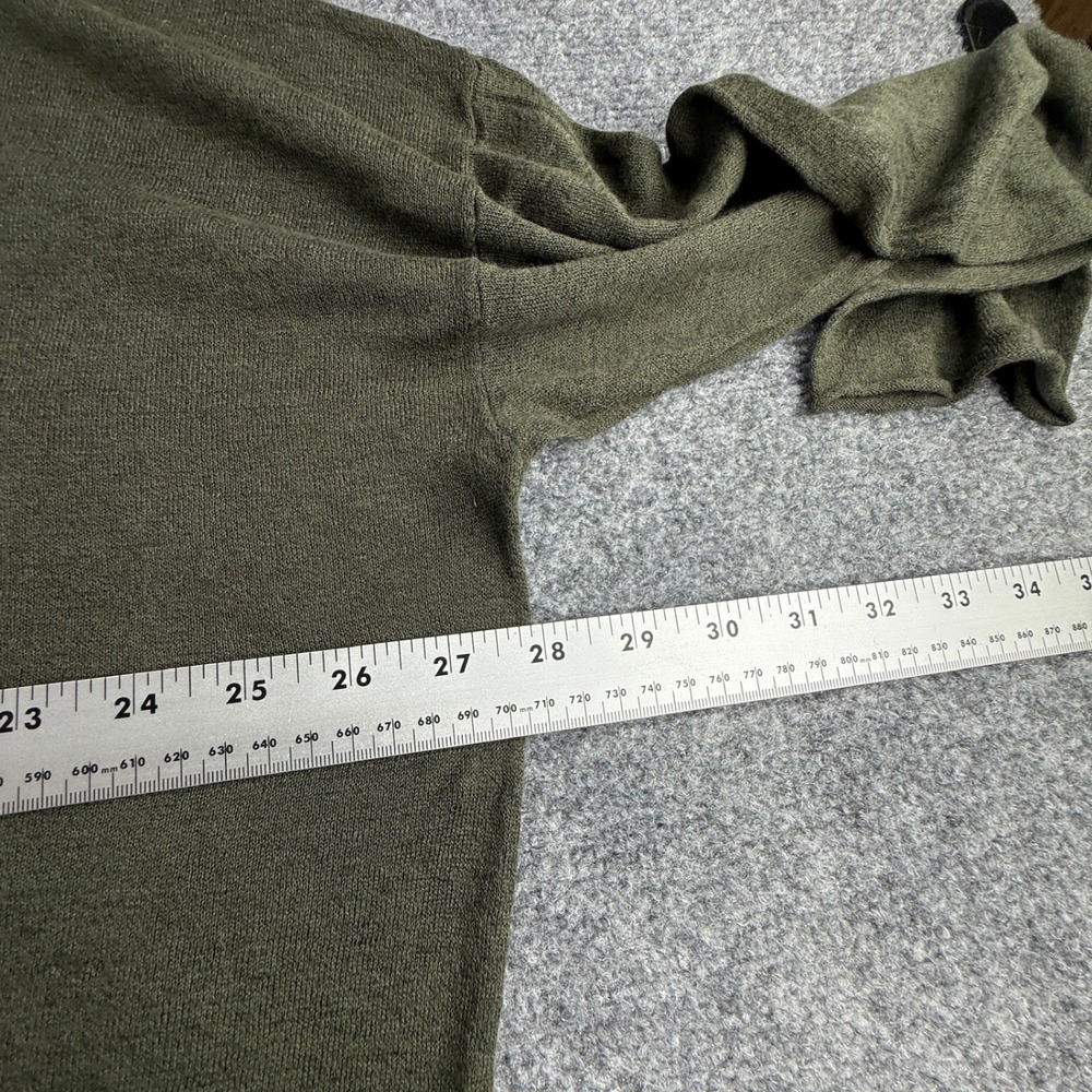 Eileen Fisher Olive Green Boat Neck Oversized Knit Top XL Drop Shoulder Pullover - Picture 4 of 6